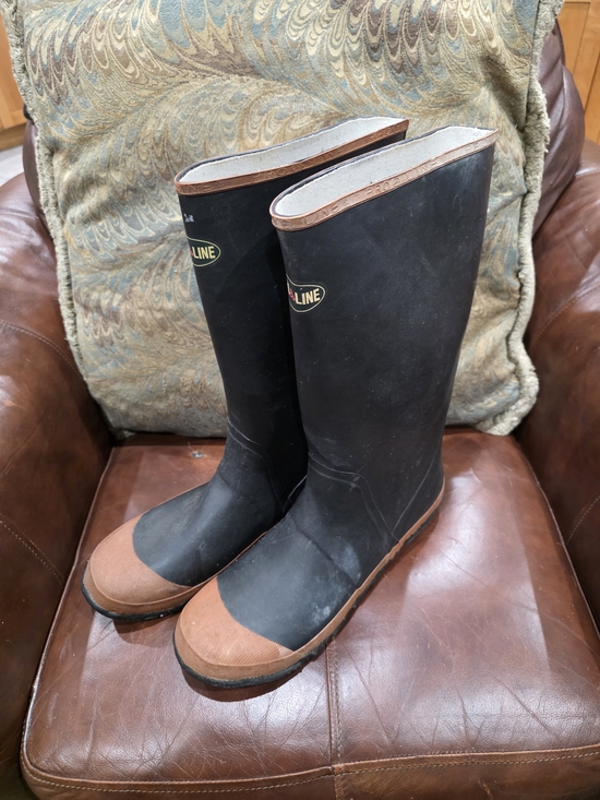 Proline Other - LINE Men’s Black and Brown Waterproof Rubber Rain Boots
